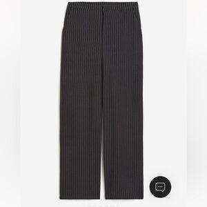 H&M Crêped Jersey Pants Black with White Pinstripes Size L - NWT